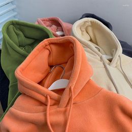 Women's Hoodies 2023 Double-sided Fleece Solid Fashion Hooded Sweater Spring Long-sleeved Casual Winter Warm Loose Top