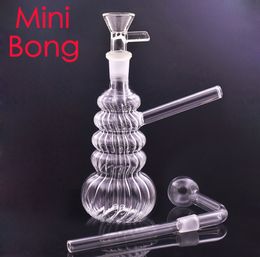 Wholesale pagoda Shape MINI hookah 14mm female joint water dab rig bong with downstem oil burner or tobacco smoking bowl