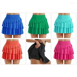 Active Shorts 2023 Sports Tennis Skirt With Inner Lining Outdoor Running Dancing Culottes Women Yoga Golf Volleyball Pleated Skirts