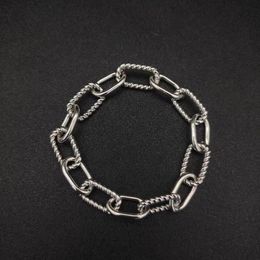 DY Circle link Chain Charm designer Bracelet for Women Cuban Chains Fashion Retro 925 silver dy bracelets Luxury Party Birthday Jewelry Gift Popular Accessories