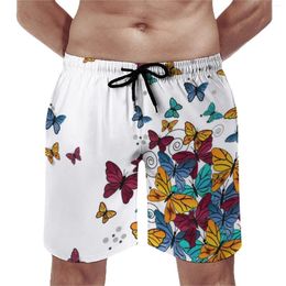 Men's Shorts Away Butterfly Board Lots of Butterflies Freedom Funny Beach Short Pants Custom Sports Fiess Quick Dry Swim Trunks