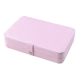 Jewellery Pouches Organiser PU Leather Box For Bracelets Earrings Necklaces