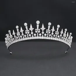 Hair Clips Cubic Zirconia Royal Tiara For Wedding Crystal Princess Tiaras Diadem Girl Prom Party Head Jewellery CH10385