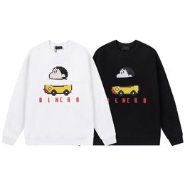 Men's hoodie & Sweatshirt Black & White Classic Embroidered Alphabet Brand Fashion Casual New Luxury 100% Cotton Couple size plus