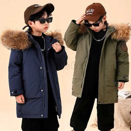 Down Coat -30 Degree Children Winter Jacket Warm Boys Down Coat Thicken Long Kids Parkas Hooded Teenage Outerwear Clothes 4-14 Years J231013