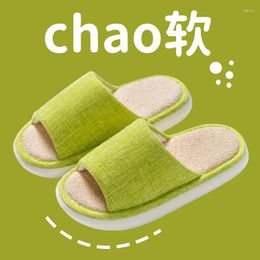 Slippers Spring And Autumn Household Cloth For Men Women's Indoor Anti Slip Wood Flooring Soft Sole Fabric Art Four Seasons