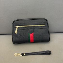 Italian Designer Classic Mens Handbag Luxury Genuine Leather Fashion Clip Bag Paris Letter Mini Zipper Wallet High Quality Classic Cowhide Card Clip Bags 16CM