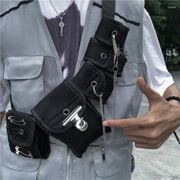 Waist Bags Streetwear Tactical Function Crossbody Pack Chest Bag With 5 Pockets Hip Hop Unisex Packs Phone Belt