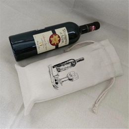 sublimation blank linen Christmas wine bag christmas decoration socks hot transfer printing consumables