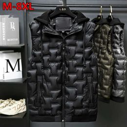 Men's Down Parkas Crocodile brand Autumn Winter New Men Cotton Vest Jacket Sleeveless Down Waistcoat Jacket Male Casual Vest Coat Plus Size 8XL J231014