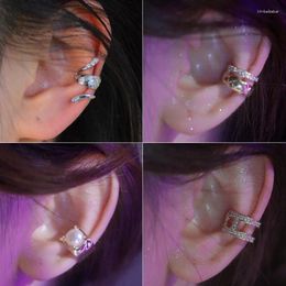 Backs Earrings 1pc Ear Cuff Wrap Stud No Piercing Clip For Women Girl Trendy Zircon Rings Conch Crystal Jewellery Bijoux Gift KDE130