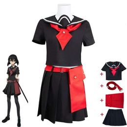 Cosplay Anime Akame Ga Kill Kurome Cosplay Costume Jaegers Black School Sailor Uniform Halloween Carnival Party Role Play Suit