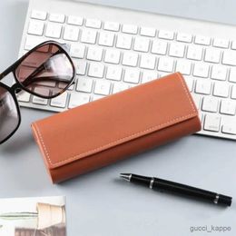 Sunglasses Cases Luxury Leather Glasses Case Leather Sunglasses Case for Women Eyeglasses Case Glasses Pouch Solid Eyewear Accessories R231014