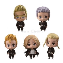 Finger Toys 5pcs/set Tokyo Revengers Anime Figure Manjiro Sano Action Figure Draken/bi Keisuke/matsuno Chifuyu Figurine Model Doll Toys