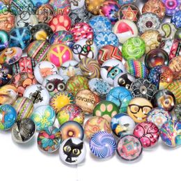 bracelet 100pcs lot Mixed 18mm glass snap button Jewellery Bracelets233c