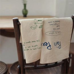 Table Napkin 38x48cm Korean INS Style Handwritten Font Placemat Cover Cloth Outdoor Food Pendulum Props Po Background Tablecloth