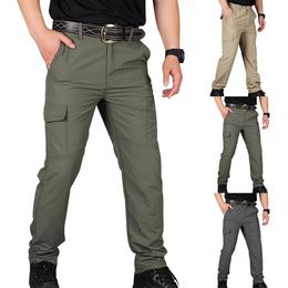 Men Cargo Pant Men Multi-Pocket Overall Male Combat Trousers Tooling Pants Army Green Cargo Pants Size S-4XL258F