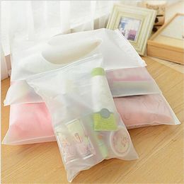 Travelling Storage Bag Frosted Plastic Reclosable Zipper Bags Self Seal Packaging Pouch for Gift Clothes Jewelry Nlndk