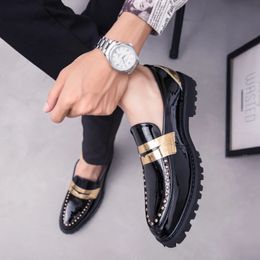 Dress Shoes Fashion outdoor Leather Casual Loafers Men Comfortable men Man working Business SlipOn dressing w5 231013