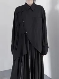 Women's Blouses SuperAen Autumn High-end Top 2023 Chinese Style Button Up Long Sleeved Design Irregular Shirt