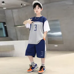 Clothing Sets Children Sport Suit Teenager Summer For Boys Set Short Sleeve T Shirt & Shorts Casual 6 8 9 10 12 13 14 Years Old