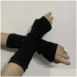 Costume Accessories Gloves Costume Accessories Darkly Ninja Mitten Oversleeve Man Women Fashion Sun Block Keep Warm Cuff Lolita Finger Dhm7N