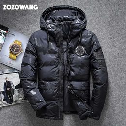 Men's Down Parkas ZOZOWANG 2023 New Parka Men's Winter Jacket Thick Snow Parkas Overcoat White Duck Down Jacket Men Windbreaker Down Coat Plus Siz J231026