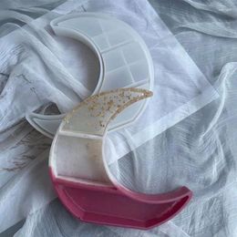 Baking Moulds Aouke Moon Tray Storage Box Silicone Mold Epoxy Resin DIY Shelf Jewelry Decoration