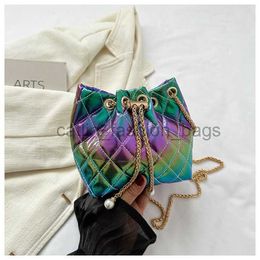 Cross Body Colorful Chain Bag 2023 New Fashion Thread Bucket Bag Style Shoulder Crossbody Bagcatlin_fashion_bags