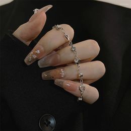 Charm Bracelets 17KM Korean Silver Color Heart Zircon Bracelet For Women Girls Fashion Adjustable Love Trendy Jewelry Gifts 2023