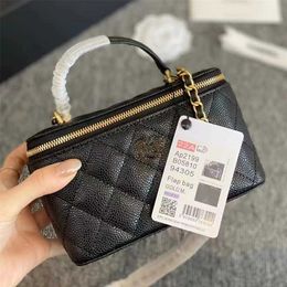 Bag Golden Ball Lingge Chain Real Leather Mouth Red 2023 New Mini Square Women's Crossbodycode 2879