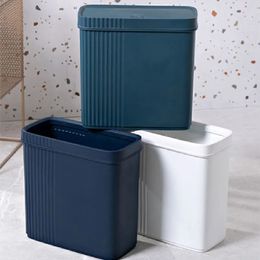 Waste Bins Trash Can with Lid for Bathroom Home Dustbin Smart Cleaning Tools Containers Automatic Wastebin Recycling Garbage Basket 231013