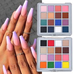 Acrylic Powders Liquids 16 Colors Solid Powder Nail Art Gradient Pigment Dust Mirror Chrome Glitter for UV Gel Polish Manicure Decoration 231013