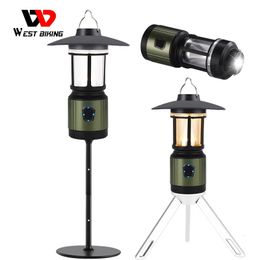 Portable Lanterns WEST BIKING Portable Camping Lantern USB Recharge 4 Lighting Modes Tent Light Flashlights Emergency Lamp for Outdoor Supplies 231013