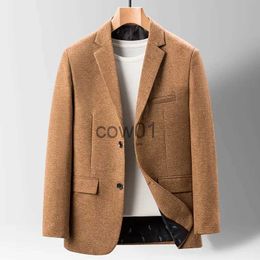 Men's Jackets High Quality Blazer Men's British Style Elegant Simple Fashion Advanced Simple Casual Party Wear Gentleman's Suit Fitted Jacket J231026