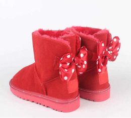 WGG Snow Boots Classic Design Short Baby Boy Girl Kids Bow-Tie With Diamond Model Fur Integrated Keep Warm Hot Sell U