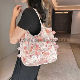 Shoulder Bags Summer Lace Flower Tote Bag New Personalized Design Casual Women's Bag Large Capacity Shoulder Bagstylishhandbagsstore