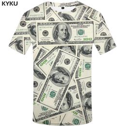 KYKU Dollar T Shirt Men Money Tshirts Gothic 3d T-shirt Funny T Shirts Hip Hop Tshirt Cool Mens Clothing 2018 New Summer Top244n