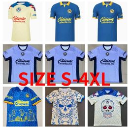 XXXL 4XL 23 24 Club America Soccer Jerseys CA Liga MX 2023 2024 Day of the Dead FIDALGO B.RODRIGUEZ HENRY Player Version Goalkeeper Men Women Kids Kits Football