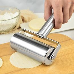 Baking Tools Double-headed Stainless Steel Manual Rolling Pin Multifunctional Non-stick Dough Kneading Stick Kitchen Accessories