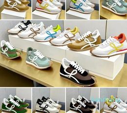 Flow Runner Sneakers Designer Hommes Femmes Lowe Chaussures Casual En Nylon Daim Sneaker Upper Fashion Sport Ruuning Classic Shoe Top-Qualité