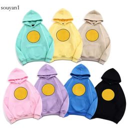 22top Winter Cotton Liner Smile Face Simple Hoodies Men Sweatshirts Causal Hot Plain High Quality Popular O-neck Soft Streetwear Young