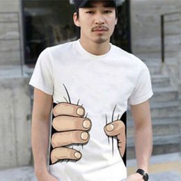 Fashion Men's Clothing O-neck Short Sleeve Men Shirts 3D Big Hand T Shirt men Tshirts Tops Tees For Man288C