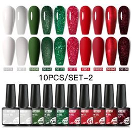 Smalto per unghie Mtssii 10 12 4 6 pezzi Set gel natalizio Kit Glitter Inverno 150 colori UV LED Art Base semipermanente prodotti per superficie e smalti 231013