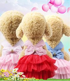 Dog Apparel Long Skirt Main Taiyabin-Zhibi Back Spring Dress Girl's Puppy Vestidos Tutu Para Perros