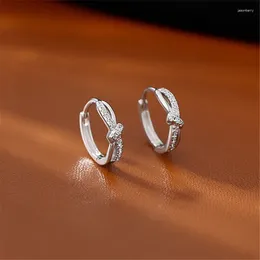 Stud Earrings 925 Silver Needles Clear Zircon Cross Women Girls Party Birthday Gift Jewellery Eh1805