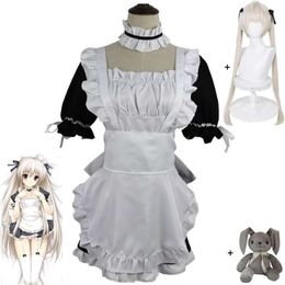 Cosplay Anime Yosuga No Kasugano Sora In Solitude Where We Are Least Alone Cosplay Costume Wig Rabbit Doll Maid Uniform Suit