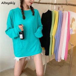 Women's T Shirts T-Shirts Women 8 Colours Solid Summer Sun-proof Sheer Simple Female Tees Baggy Lazy Style Ulzzang Students Fashion Teens