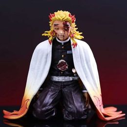 Finger Toys 13cm Demon Slayer Rengoku Kyoujurou Anime Figure Juuni Kitsuki Akaza Action Figure Kimetsu No Yaiba Figure Collectible Doll Toys