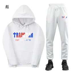 hot 2023 Mens T shirts TRAPSTAR Tracksuits letter Printed Hoodies Sportswear Men winter clothing Warm Two Pieces Set Loose Sweatshirt Jogging Pants 18colors